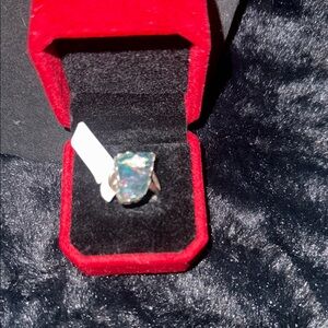 Vintage Silver Ring with Dark Stone
